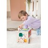 Wooden activity cube farm