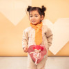 Aline doll with heart bag